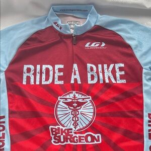 Louis Garneau Red and Blue Cycling Jersey - Medium
